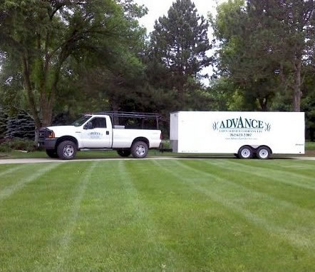 Advance Lawn Service Truck and Trailer