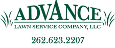 Advance Lawn Service Company logo with phone 262-623-2207