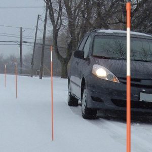 Snow Markers outside