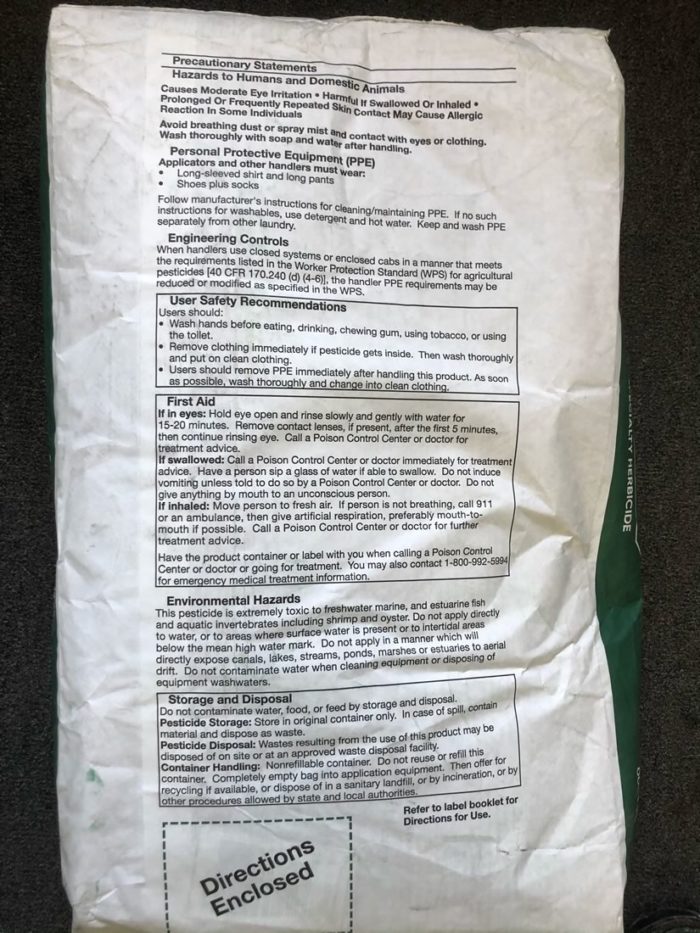 Snapshot Herbicide bag