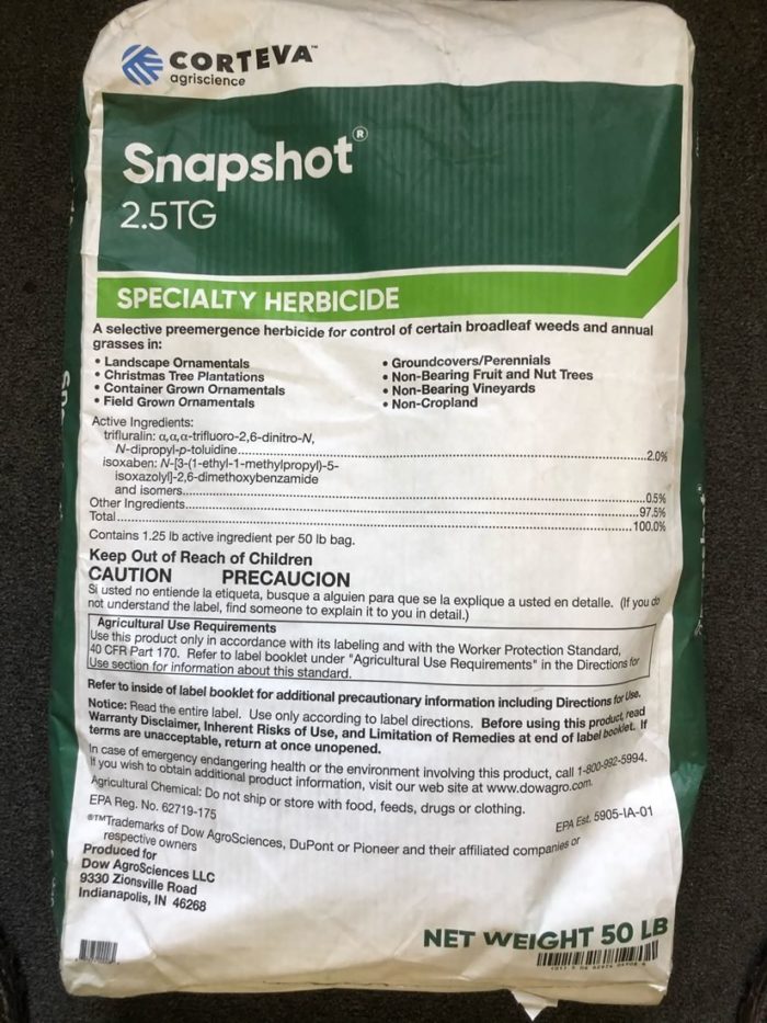 Snapshot Herbicide bag