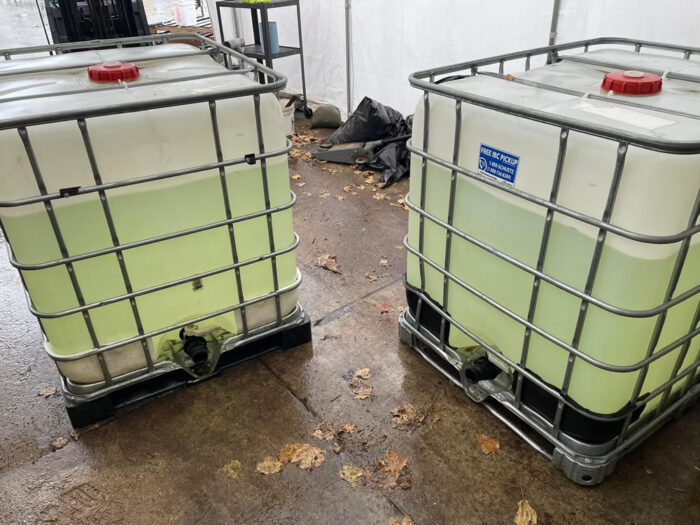 Advance Lawn Service Liquid Deicer Totes in Hartford, WI