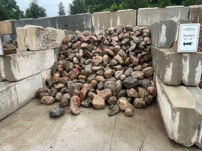 8-12" Granite Cobblestone Boulders